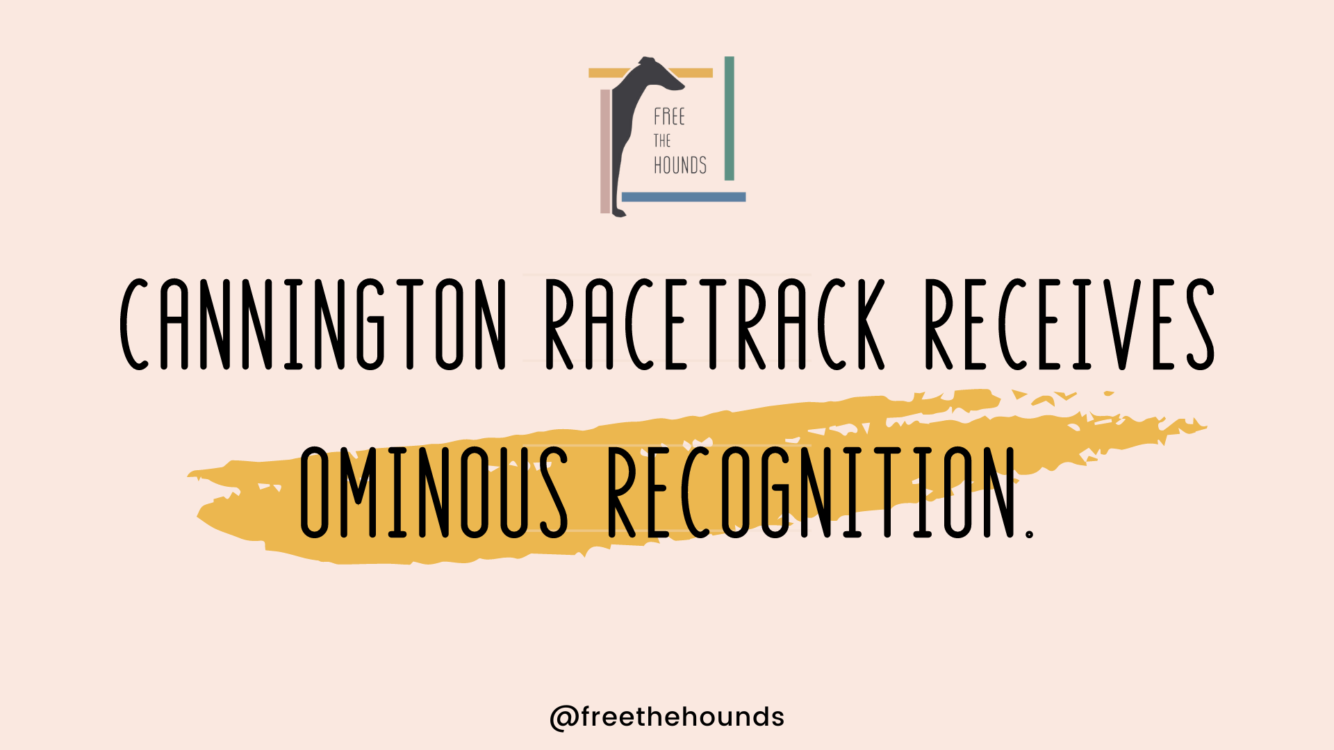 Cannington racetrack receives ominous recognition.