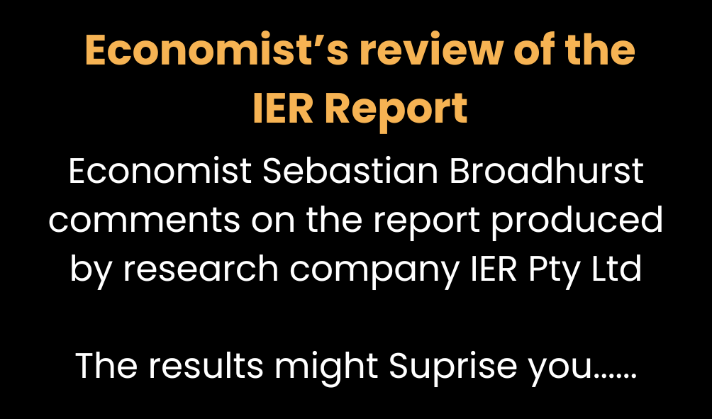 Economist’s review of the IER Report